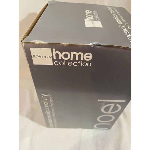 JC Penny Home Collection Ivory & Gold Porcelain Nativity Wind-Up Music Box W Box - Picture 13 of 16